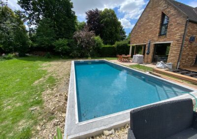 résultat final piscine construite