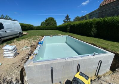 Construction de bassin de piscine
