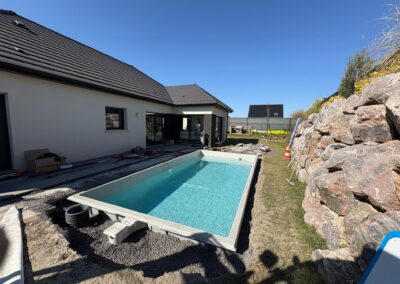 résultat final construction de piscine